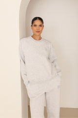 Marl embroidered logo sweater