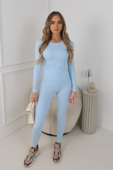 NADINE SKY BLUE LONG SLEEVE LEGGINGS SET