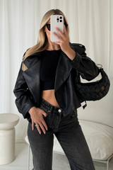 Harley Black Faux Leather Jacket