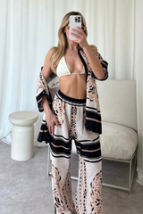 Delaney black linen shirt and trousers co-ord One size (8-12) Co Ord