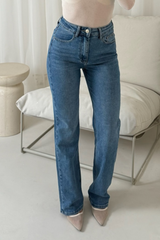 Stacy blue denim straight leg jeans