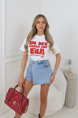 WORLD CUP ERA WHITE HEAVYWEIGHT PRINTED T-SHIRT