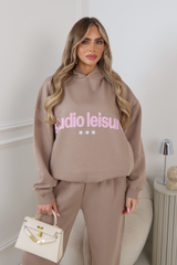 STUDIO LEISURE MOCHA ARCH PRINTED HOOD