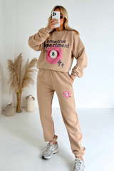 creative department stone printed sweater joggers premium loungewear