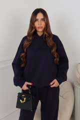 Glamify premium essential navy hoodie