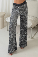 Maddie silver sequin trousers
