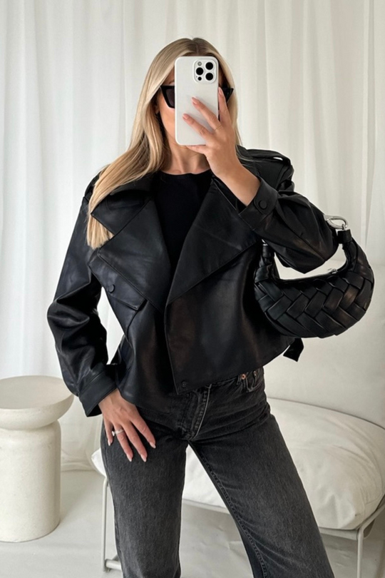 Harley Black Faux Leather Jacket