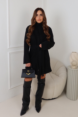 ANGELINA BLACK FRINGED CARDIGAN