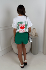 Biscou white printed heavyweight oversized t-shirt