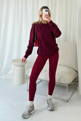 Kerris burgundy sweater and legging set