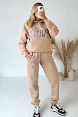 Muse Stone Printed Hoodie Joggers Premium Loungewear Set Loungewear