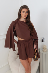 LEISHA CHOCOLATE SHORTS