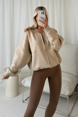 Poppy stone and caramel bomber jacket ultimate legging set