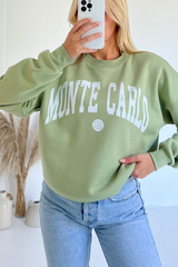 Monte Carlo sage printed sweater