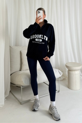 Brooklyn blue printed 3/4 sweater and legging set
