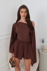 LEISHA CHOCOLATE SHORTS