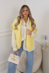 GLAMIFY LEMON STRIPED BASIC LONG SLEEVE SHIRT