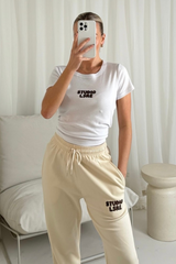 LSRE leopard baby t-shirt and ecru jogger