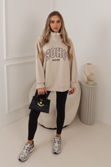 AYLA SOHO CREAM 3/4 ZIP JUMPER