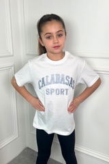Mini Calabasas embroidered white t-shirt