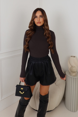 HOLLIE  CHARCOAL LONG SLEEVE HIGH NECK BODYSUIT