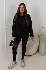 TYLER BLACK 3/4 ZIP TEDDY FLEECE