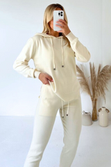 Tegan Cream Knit Hoodie And Leggings Loungewear Loungewear Cash N Carry