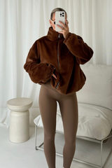 Ruby camel fur bomber jacket ultimate legging set