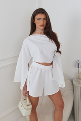 FREYA IVORY DRAPE TOP