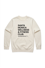 Santa Monica fitness club printed ecru sweater