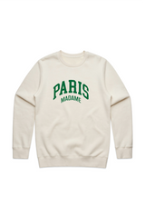 Paris madame green printed ecru sweater
