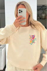 You got this printed ecru sweater