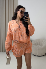 FRANCESCA ORANGE PAISLEY CHEESECLOTH CO ORD