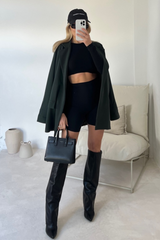 Amelia khaki oversized tailored blazer