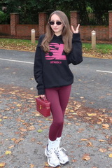 Mini studio leisure athletics black printed hoodie