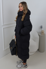 LYDIA BLACK LONG PUFFER JACKET