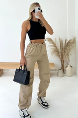 Karina sand cargo trousers