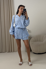 FRANCESCA BLUE PAISLEY CHEESECLOTH CO ORD