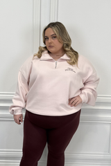 CURVE GLAMIFY EVERYDAY ESSENTIAL PRINTED MONACO PINK 3/4 ZIP