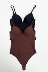MULTI PACK FALLON BLACK & CHOCOLATE BODYSUIT