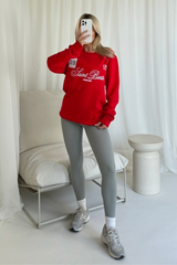 Saint barts red embroidered sweater