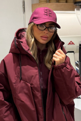 GLAMIFY BURGUNDY EMBROIDERED CAP