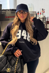 GLAMIFY NAVY EMBROIDERED CAP