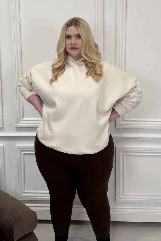 CURVE GLAMIFY EVERYDAY ESSENTIAL IVORY HOODIE