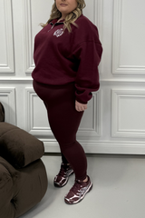 CURVE BURGUNDY BUTTERY SOFT LEGGINGS