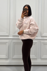 RUNNING & WELLNESS PINK PRINTED SWEATER
