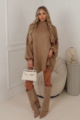 Adelaide camel oversized knit jumper