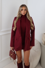 KERYS BURGUNDY DIAMANTE BLAZER