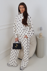 KAIA CREAM POLKA DOT TRACKSUIT