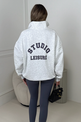 STUDIO LEISURE ESSENTIAL MARL 3/4 ZIP